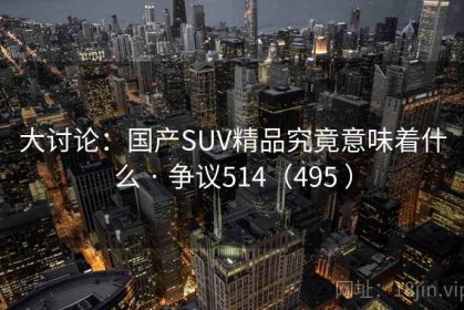 大讨论：国产SUV精品究竟意味着什么 · 争议514（495 ）