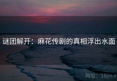 谜团解开:麻花传剧的真相浮出水面 谜团解开:麻花传剧的真相浮出水面