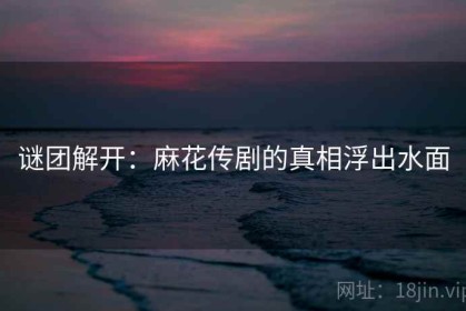谜团解开：麻花传剧的真相浮出水面