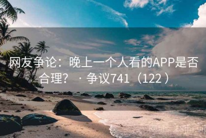 网友争论：晚上一个人看的APP是否合理？ · 争议741（122 ）