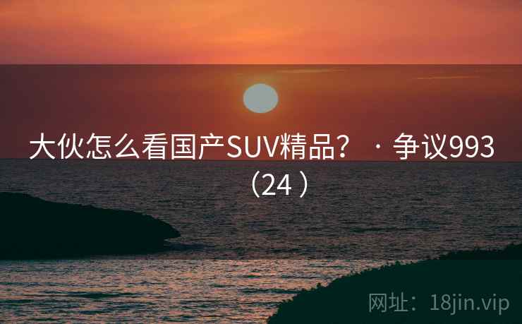 大伙怎么看国产SUV精品? · 争议993(24 ) 大伙怎么看国产SUV精品? · 争议993(24 )
